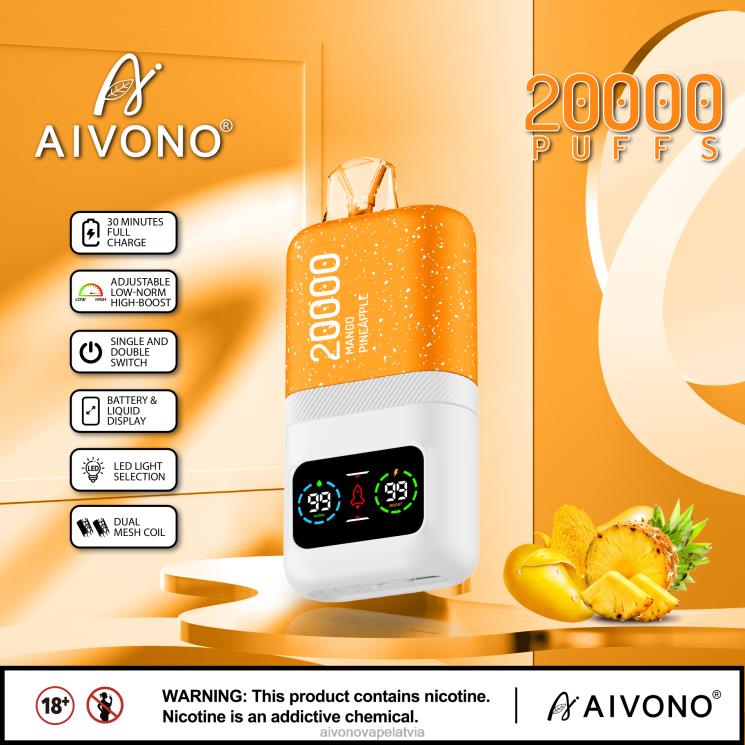 Aivono Puffs - Aivono AIM magic 20 000 mango ananāss 4V8XV77
